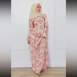 Daisy organza floral maxi dress